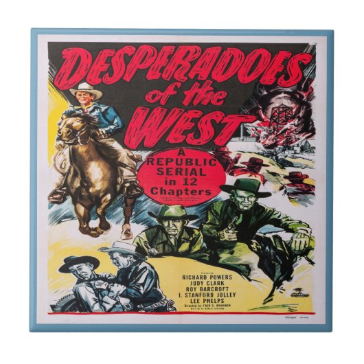  Western Poster van films Desperados Tegeltje (Voorkant)