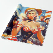 Western Pulp Meisje Cadeaupapier (Uitgerold)