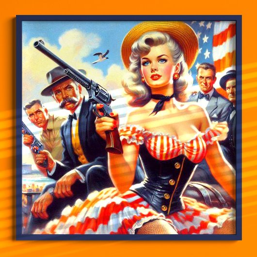  Western Pulp Meisje Poster