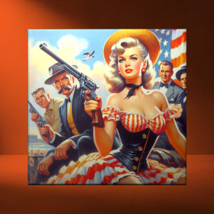 Western Pulp Meisje Tegeltje