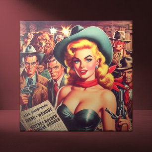 Western Pulp Meisje Tegeltje