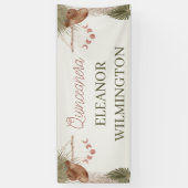 Western Quinceanara Boho Pampas Grass Gepersonalis Spandoek (Verticaal)