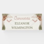 Western Quinceanara Boho Pampas Grass Gepersonalis Spandoek (Horizontaal)