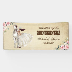  Western Quinceanera 15e geboortedag Spandoek