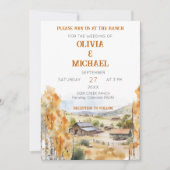 Western Ranch Faire-part de mariage (Devant)