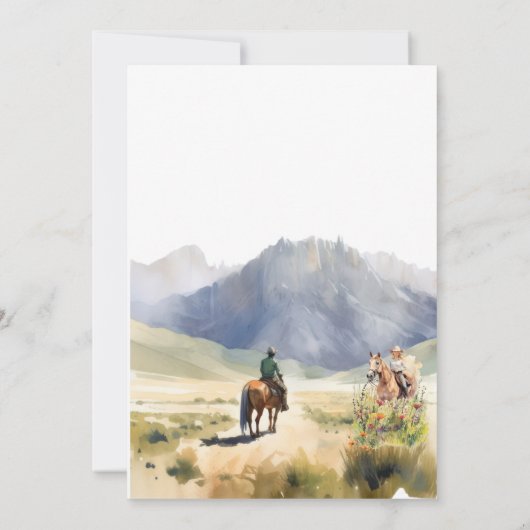 Western Ranch Faire-part de mariage (Dos)