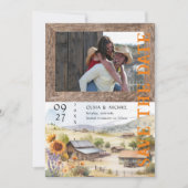 Western Ranch Wedding Photo Save the Date (Voorkant)