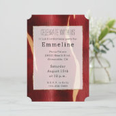 Western Red Cream Koeienhuid Kaart (Staand voorkant)