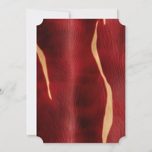 Western Red Cream Koeienhuid Kaart (Achterkant)