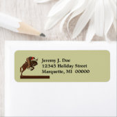 Western Rodeo Bronc Cowboy Retouradres Labels (Insitu)