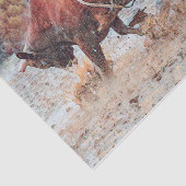 Western Rodeo Bull Land Cowboy  Rustic Tissuepapier (Detail)