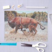 Western Rodeo Bull Land Cowboy  Rustic Tissuepapier (Craft)