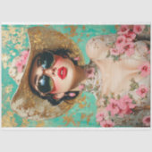 Western Rodeo Chic Decoupage Tissuepapier (Voorkant)