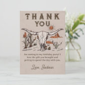 Western Rodeo Cowboy Carte de remerciements d'anni (Debout devant)