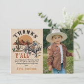 Western Rodeo Cowboy Carte de remerciements photo (Debout devant)