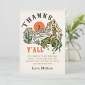 Western Rodeo Cowgirl Carte de remerciements d'ann (Debout devant)