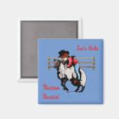 Western Rodeo Mutton Bustin' Magneet (Voorkant / Achterkant)