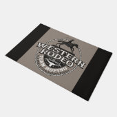 Western Rodeo Old West Steer Roping Personeel Deurmat (Schuin)