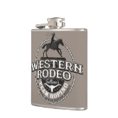 Western Rodeo Old West Steer Roping Personeel Heupfles (Links)