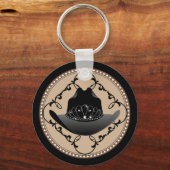 Western Rodeo Queen Cowgirl Sleutelhanger (Voorkant)