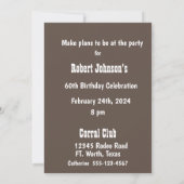 Western Rodeo Vintage Cowboy Party Invitation (Dos)
