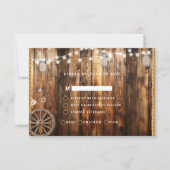 Western Rope Wagon Wheel Mason Jar String Lights RSVP Kaartje (Voorkant)