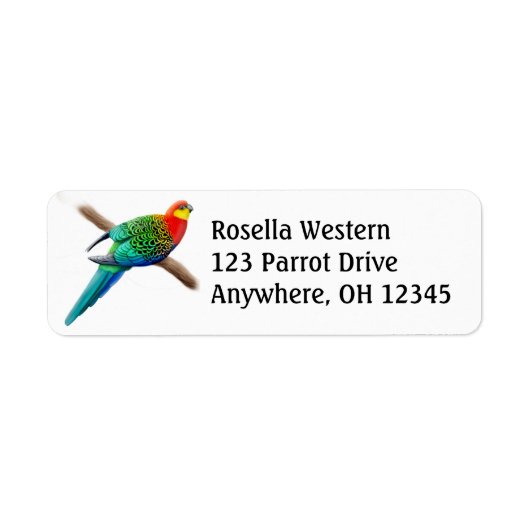 Western Rosella Parrot Étiquette (Devant)