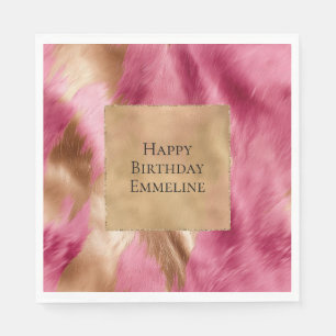 Western roze goud bruin cowgirl Koeienhuid Servet