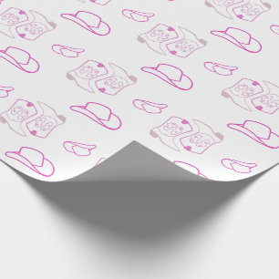 Western Roze Rancher Cowgirl Pet laarzen Cadeaupapier