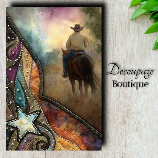 Western Ruiter Decoupage Tissuepapier