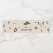 Western Rustic Birthday Party Étiquette de bouteil (Étiquettes simples)