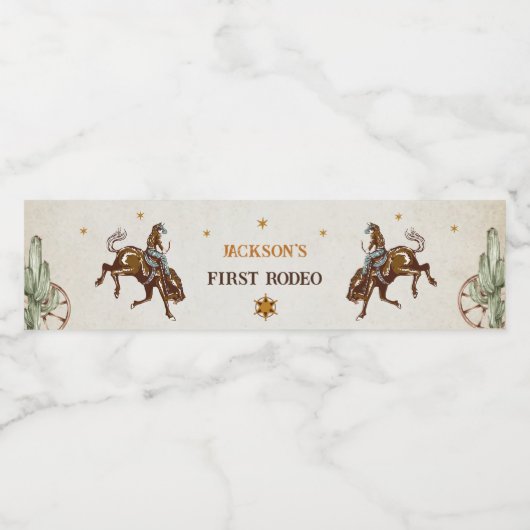 Western Rustic Birthday Party Étiquette de bouteil (Étiquettes simples)