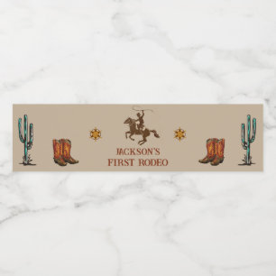 Western Rustic Birthday Party Étiquette de bouteil