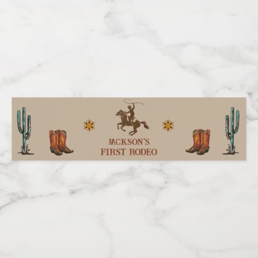 Western Rustic Birthday Party Étiquette de bouteil (Étiquettes simples)