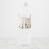 Western Rustic Birthday Party Étiquette de bouteil (Dos)