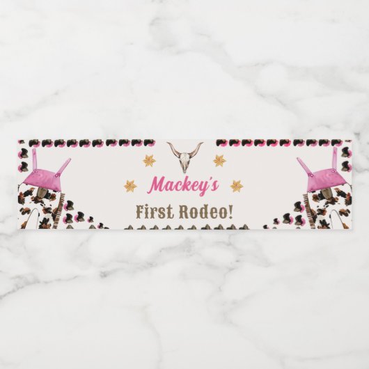 Western Rustic Birthday Party Étiquette de bouteil (Étiquettes simples)