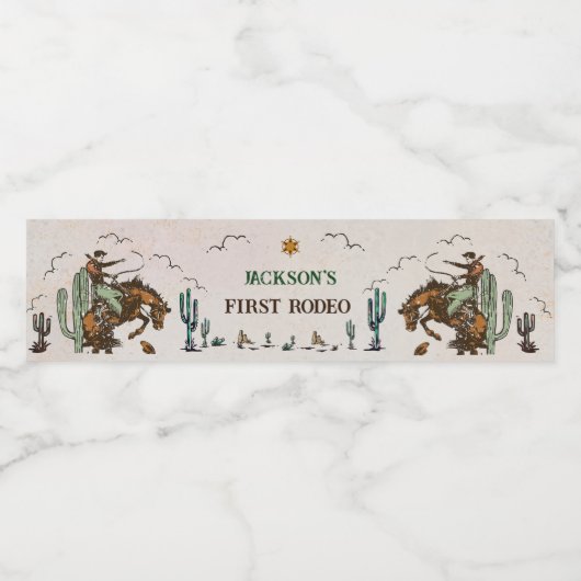 Western Rustic Birthday Party Étiquette de bouteil (Étiquettes simples)