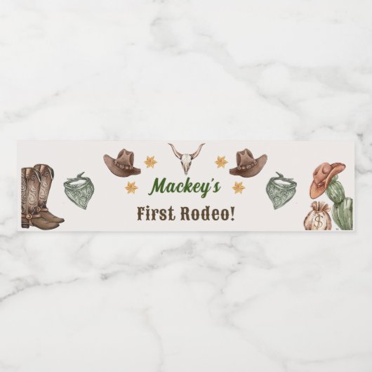 Western Rustic Birthday Party Étiquette de bouteil (Étiquettes simples)