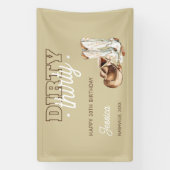 Western Rustic Dirty Thirty 30th Birthday Party Spandoek (Verticaal)