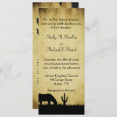 Western Rustic Faire-part de mariage (Devant / Derrière)