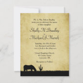 Western Rustic Faire-part de mariage (Devant)