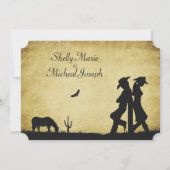 Western Rustic Faire-part de mariage (Dos)