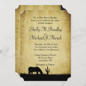 Western Rustic Faire-part de mariage (Devant / Derrière)