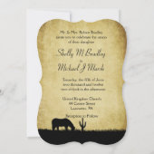 Western Rustic Faire-part de mariage (Dos)