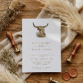 Western Rustic Pampas Grass Boho Wedding Kaart