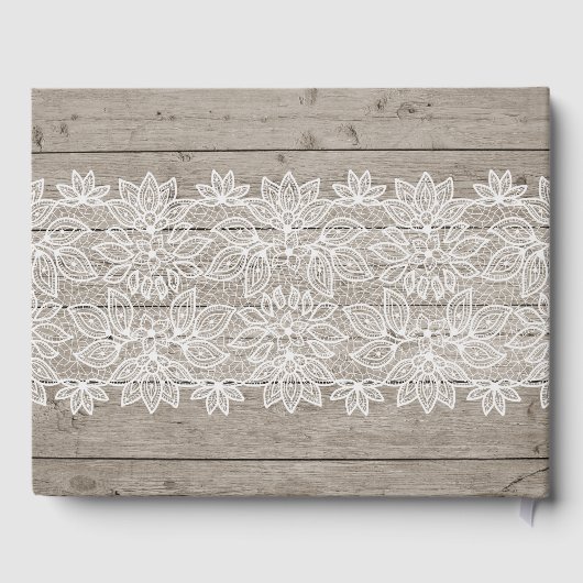 Western Rustic Thème Mariage Livre d'invité (Verso)