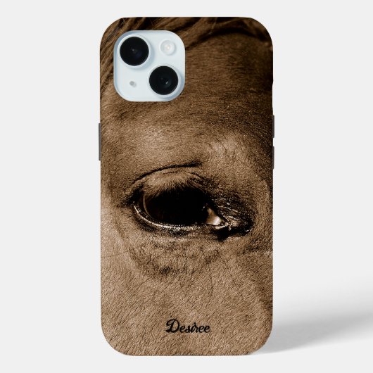 Western rustiek  bruin paard Case-Mate iPhone case (Achterkant)