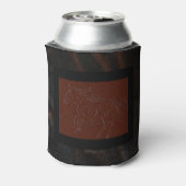 Western rustiek Faux Leather Horse Design Blikjeskoeler (Blikje Achterkant)