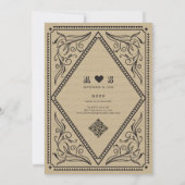  Western rustiek land QR code bruiloft Kaart (Achterkant)