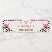 Western rustiek verjaardagsfeestje waterflesje lab waterfles etiket (Enkel label)